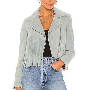 Understated Leather Fearless Jacket in smoke grey